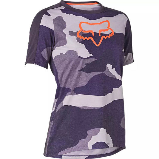 Polera Bicicleta Mujer Drirelease Camo Morado Fox