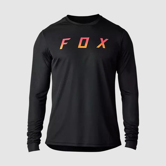 Polera Bicicleta Ranger Dose Manga Larga Negro Fox