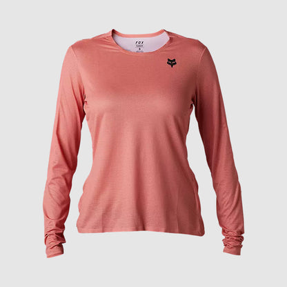 Polera Bicicleta Mujer Flexair Ascent Manga Larga Salmón Fox