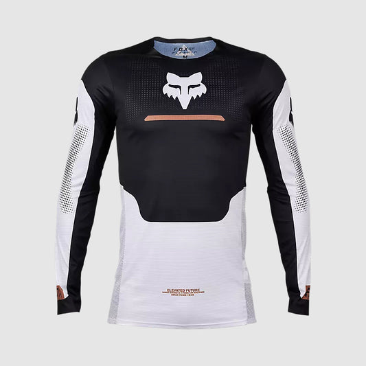 Polera Moto Flexair Optical Negro/Blanco Fox