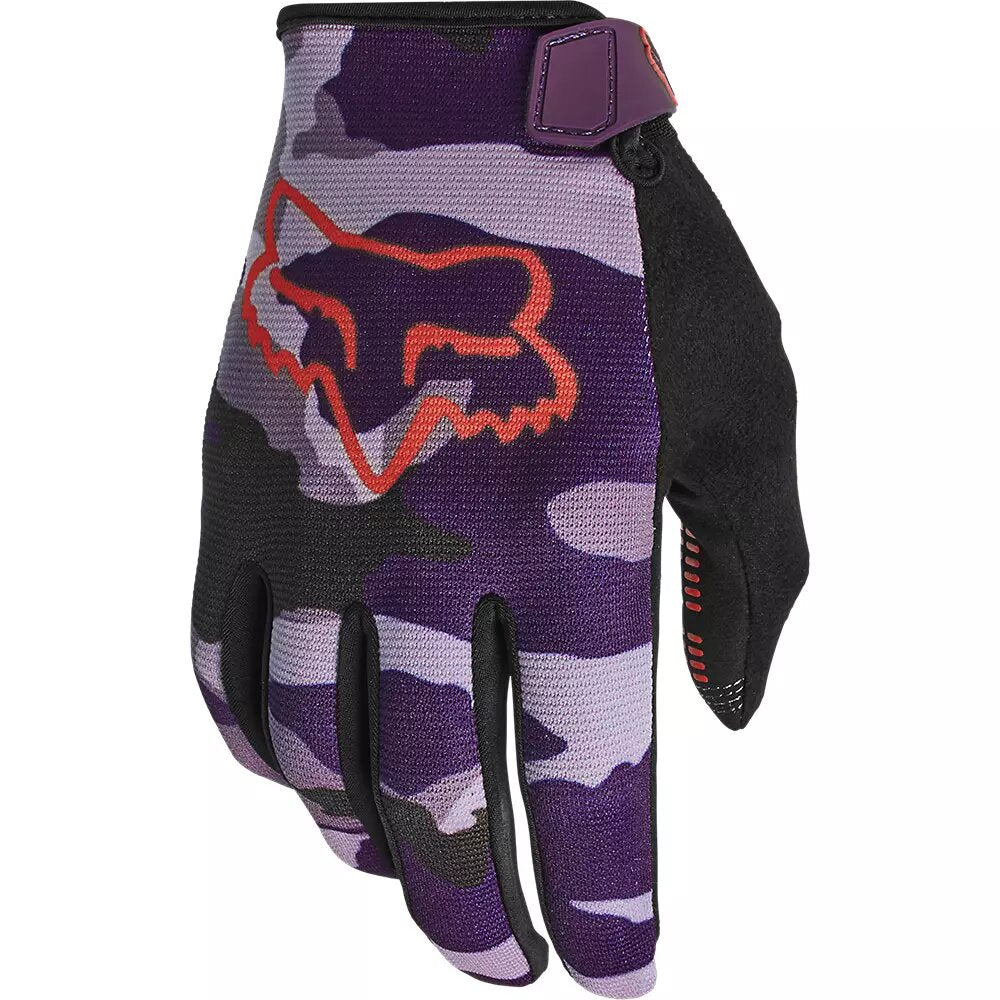 Guantes Bicicleta Mujer Ranger Camo Morado Fox