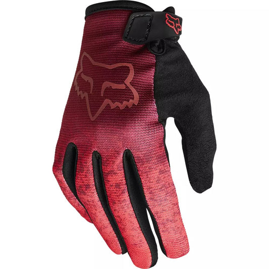 Guantes Bicicleta Mujer Ranger Lunar Rojo Fox