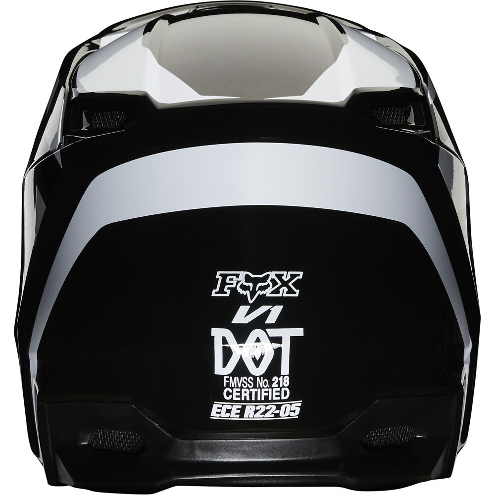 Casco Moto Niño V1 Prix Negro Fox