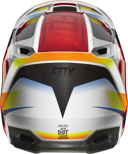 Casco Moto Niño V1 Motif Rojo Blanco Fox