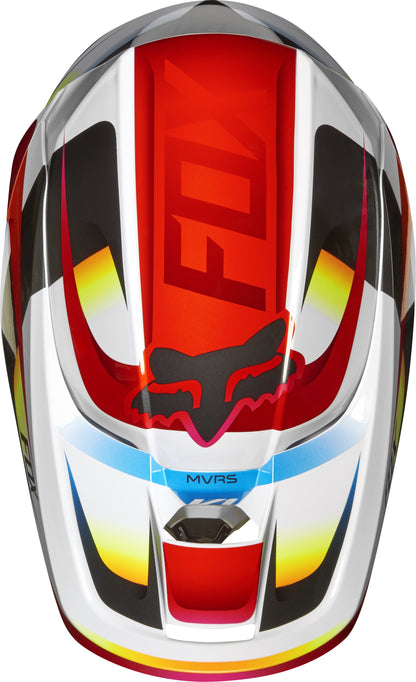 Casco Moto Niño V1 Motif Rojo Blanco Fox