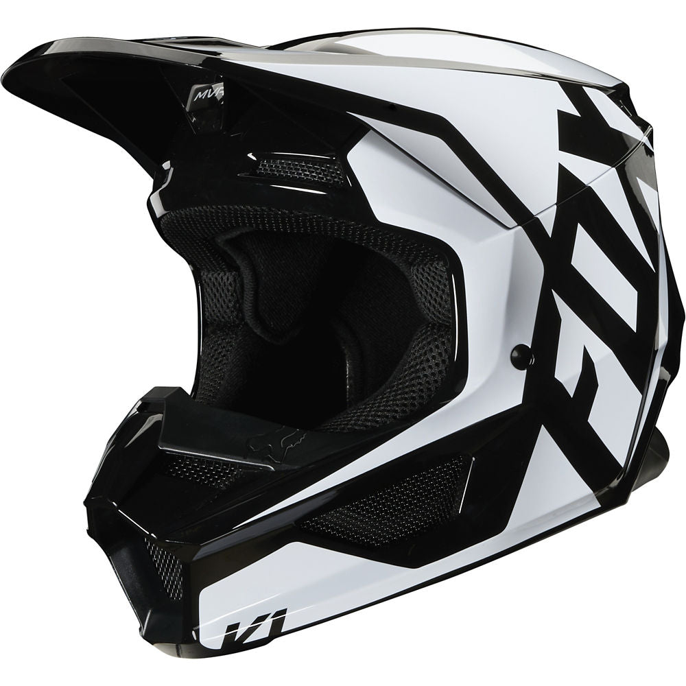 Casco Moto Niño V1 Prix Negro Fox