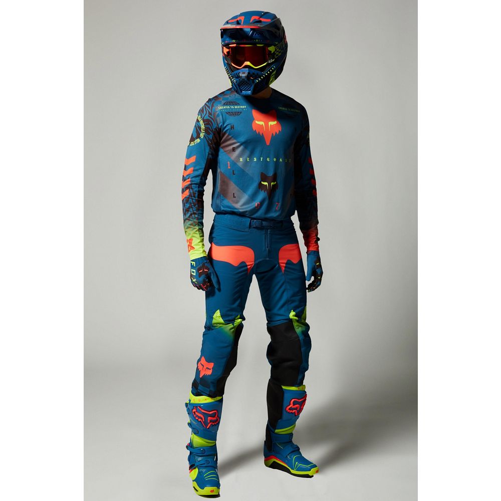 Pantalon Moto Flexair Mawlr Azul Fox