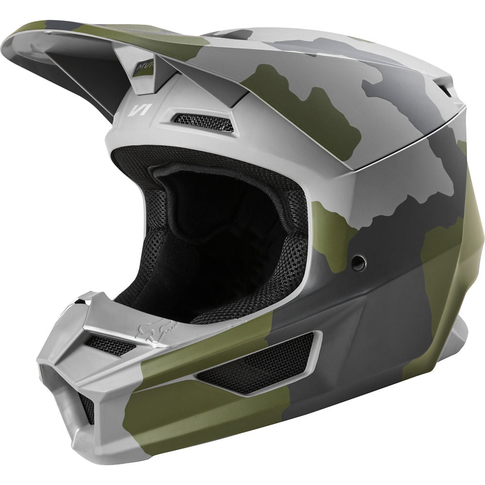 Casco Moto Niño V1 Przm Camo Fox