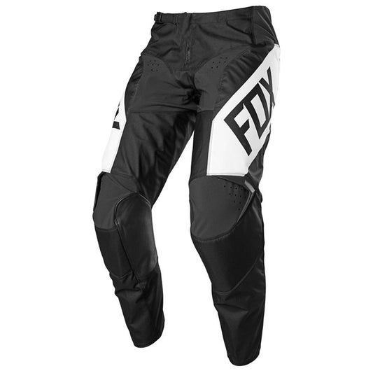 Pantalon Moto Niño 180 Revn Negro/Blanco Fox