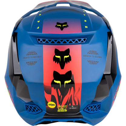 Casco Moto V3 Rs Mawlr Ece Azul Fox