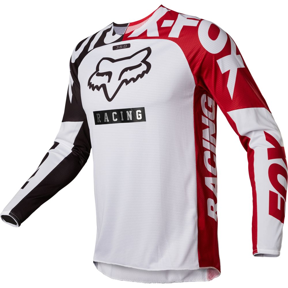 Polera Moto 360 Paddox Blanco/Rojo Fox