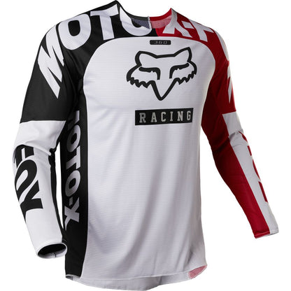 Polera Moto 360 Paddox Blanco/Rojo Fox