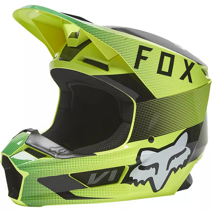 Casco Moto V1 Ridl Amarillo Fox