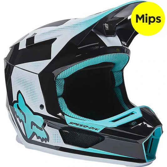 Casco Moto V2 Dier Celeste Fox