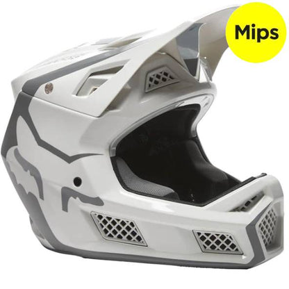 Casco Bicicleta Rampage Pro Carbon Mips Blanco/Gris Fox