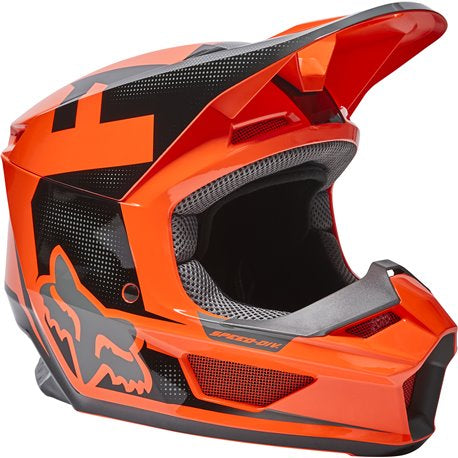 Casco Moto Niño V1 Dier Ece Naranjo Fox