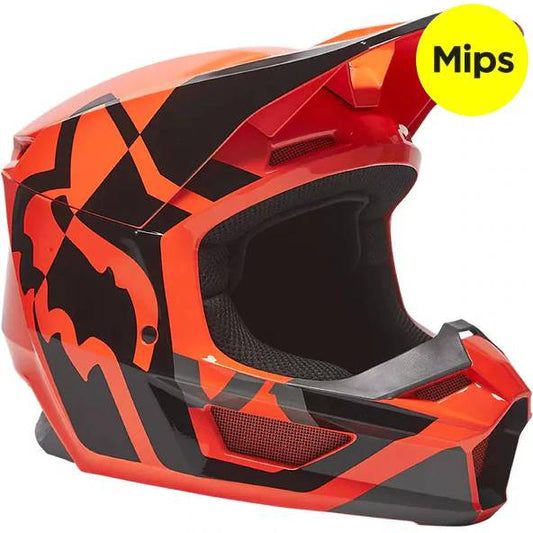 Casco Moto V1 Lux Naranjo Fox