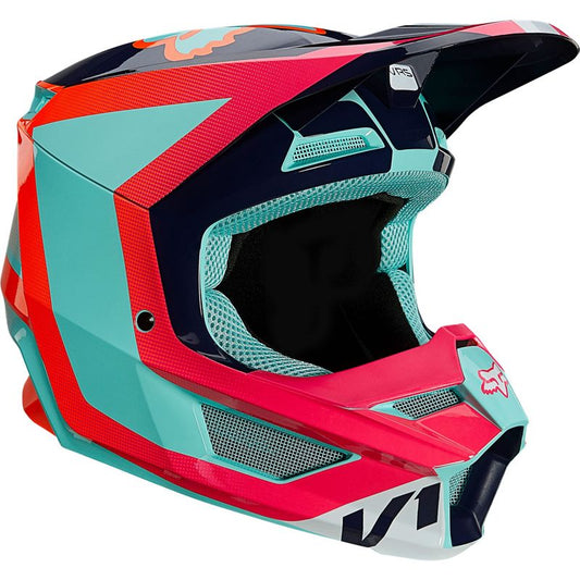 Casco Moto V1 Niño Voke Aqua Fox