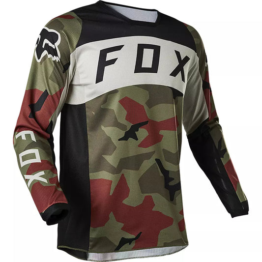 Polera Moto 180 BKNR Camo Verde Fox