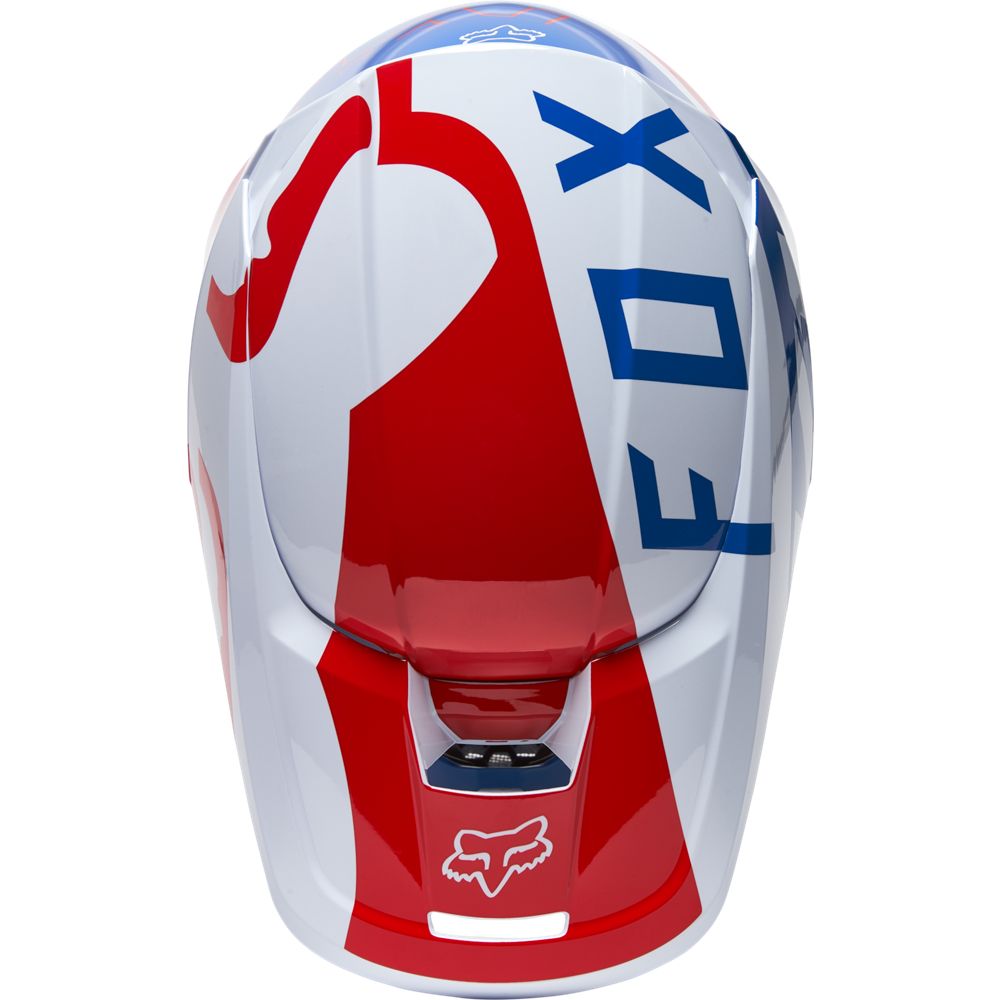 Casco Moto V1 Skew Blanco Fox