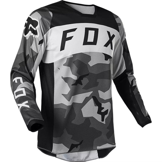 Polera Moto 180 BNKR Camo Negro Fox