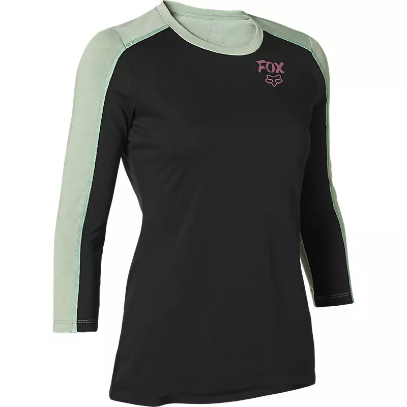 Polera Bicicleta Mujer Ranger Drirelease 3/4 Negro Fox