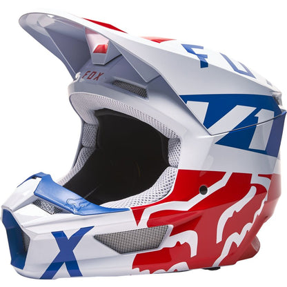 Casco Moto V1 Skew Blanco Fox