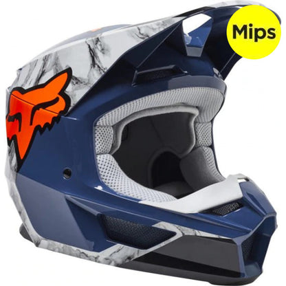 Casco Moto V1 Karrera Azul/Gris Fox