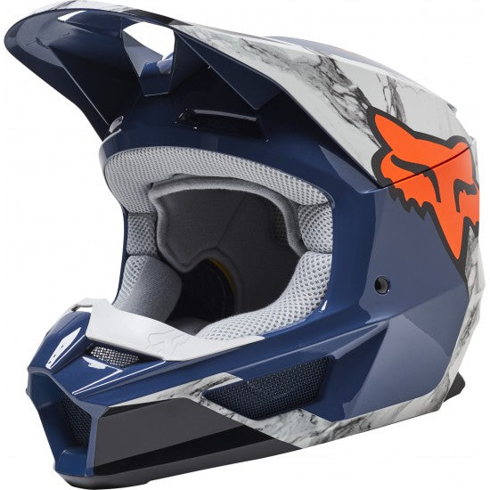 Casco Moto V1 Karrera Azul/Gris Fox