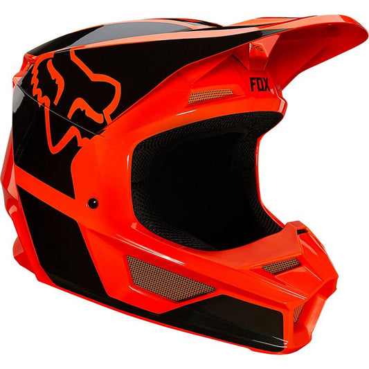 Casco Moto V1 Niño Revn Flo Naranjo Fox