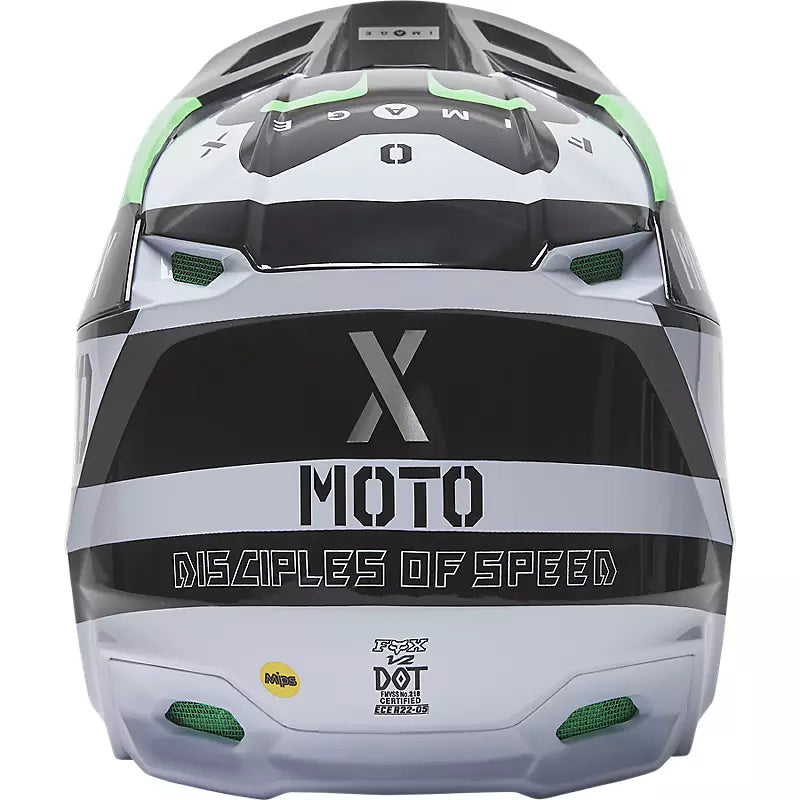 Casco Moto V2 Nobyl Blanco/Negro Fox