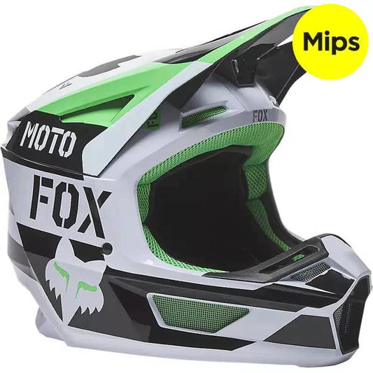 Casco Moto V2 Nobyl Blanco/Negro Fox