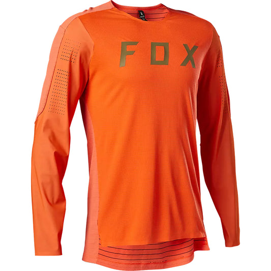 Polera Bicicleta Flexair Pro Manga Larga Naranjo Fox