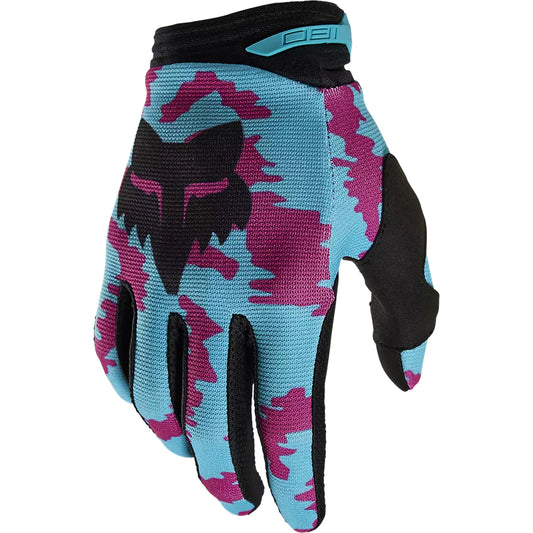 Guantes Moto 180 NUKLR Celeste/Morado Fox