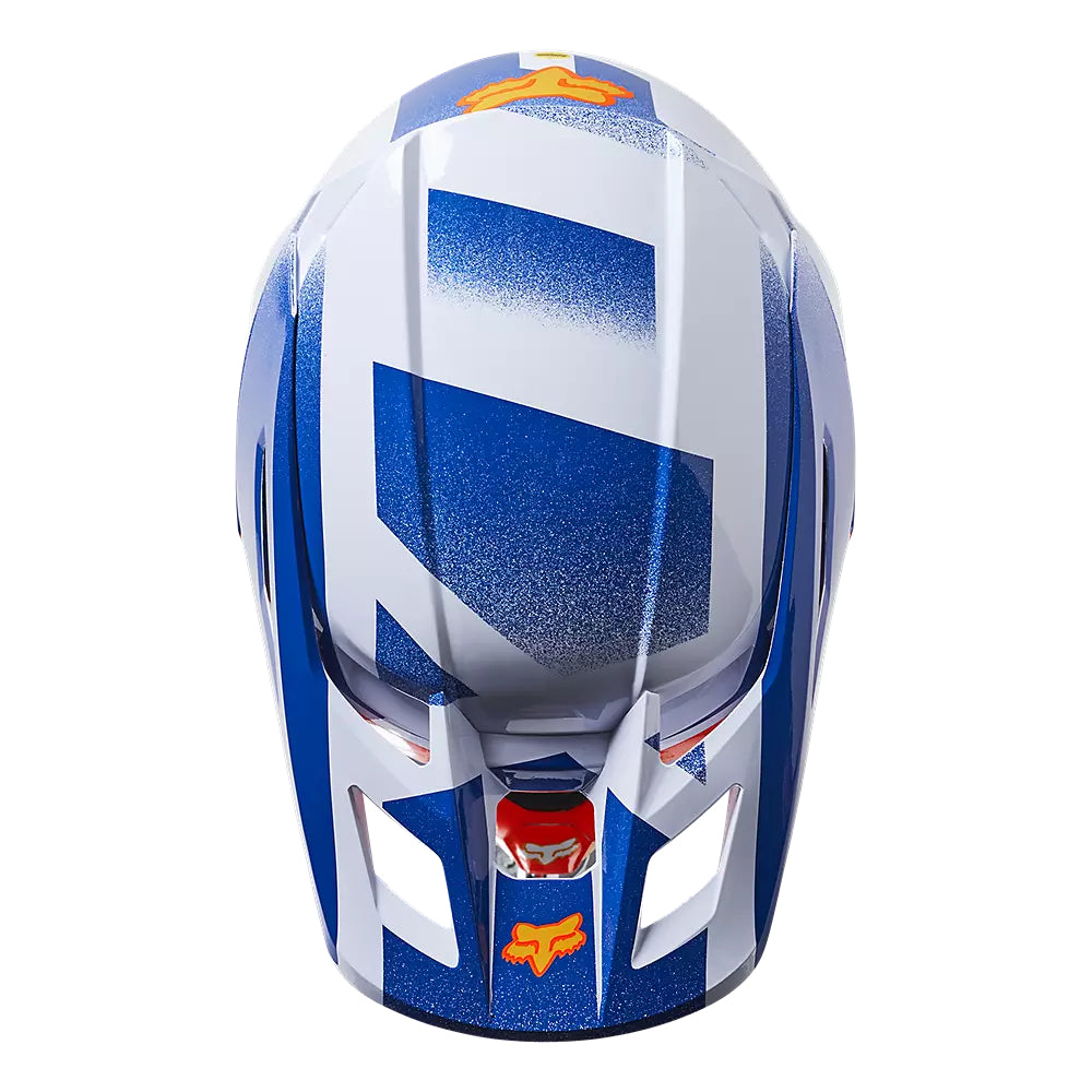 Casco Moto V2 RKANE Naranjo/Azul/Blanco Fox