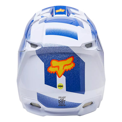 Casco Moto V2 RKANE Naranjo/Azul/Blanco Fox