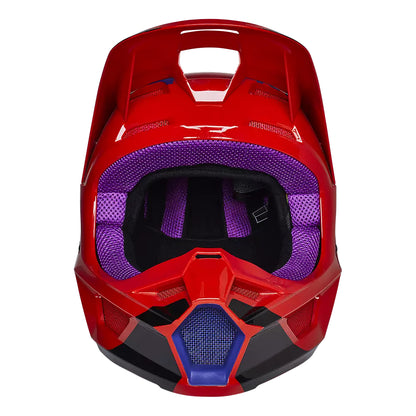 Casco Moto V1 Venz Rojo/Morado Fox