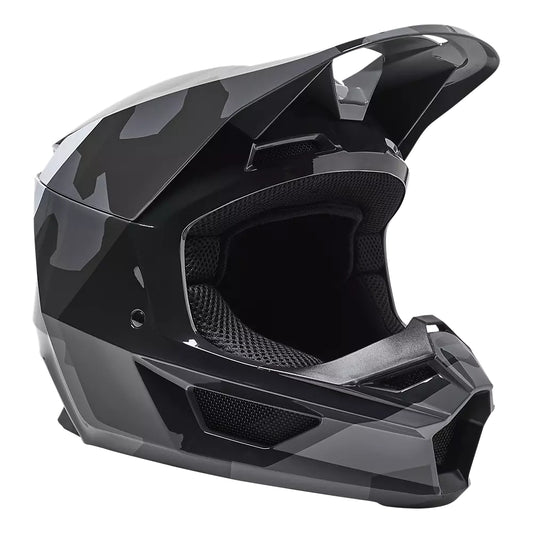 Casco Moto Niño V1 BKNR Camo Negro Fox