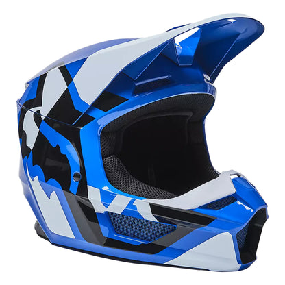 Casco Moto Niño V1 Lux Azul Fox