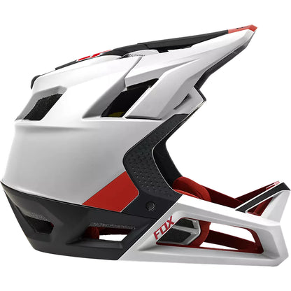 Casco Bicicleta Proframe Blocked Blanco/Negro/Rojo Fox