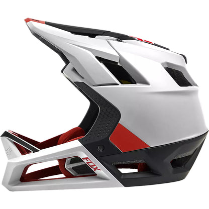 Casco Bicicleta Proframe Blocked Blanco/Negro/Rojo Fox