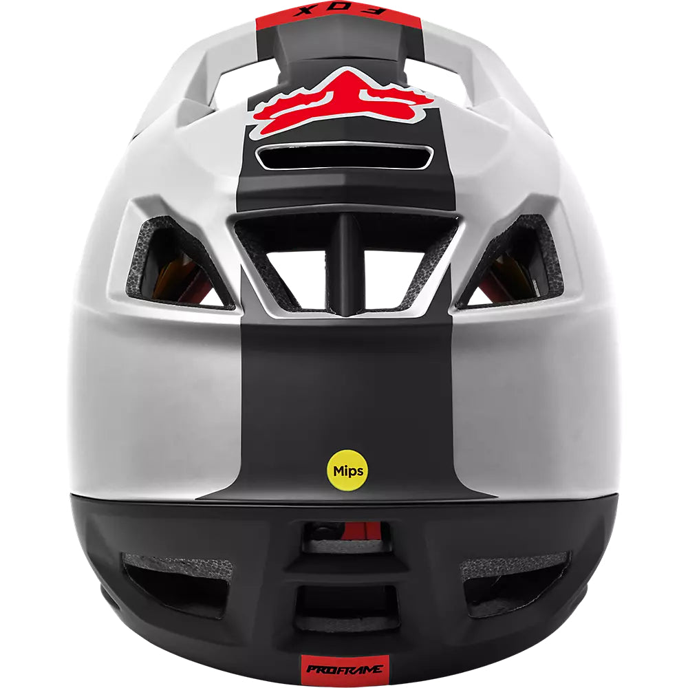 Casco Bicicleta Proframe Blocked Blanco/Negro/Rojo Fox