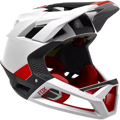 Casco Bicicleta Proframe Blocked Blanco/Negro/Rojo Fox