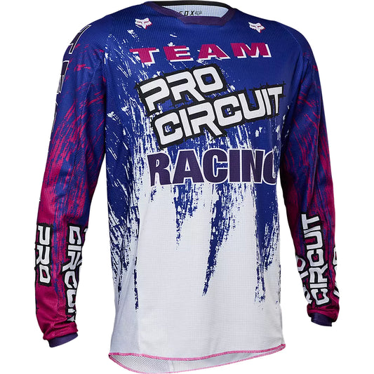 Polera Moto 180 Pro Circuit Blanco/Azul Fox