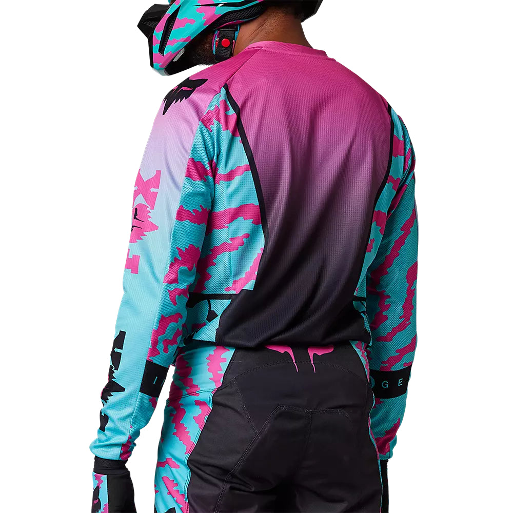 Polera Moto 180 Nuklr Celeste/Rosado Fox