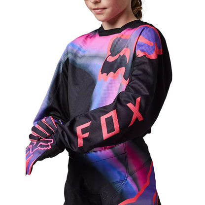 Polera Moto Niña 180 Toxsyk Negro/Rosado Fox