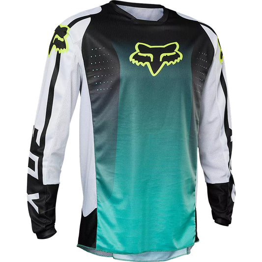 Polera Moto 180 Leed Celeste/Blanco Fox