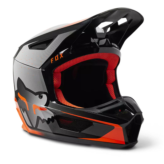 Casco Moto V2 Vizen Naranjo Fox