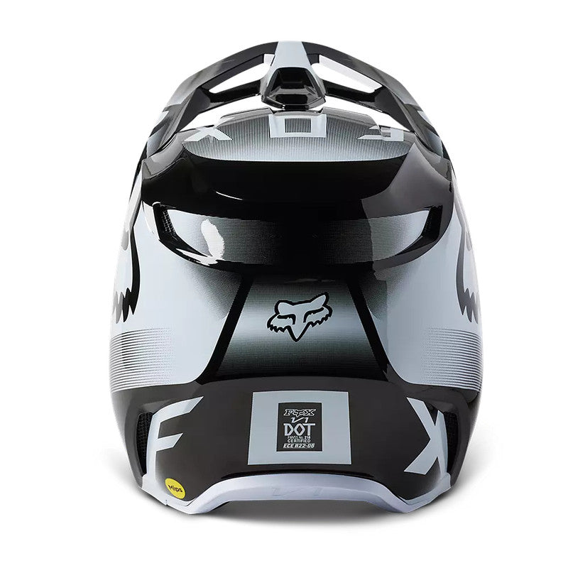 Casco Moto V1 Leed Negro/Blanco Fox