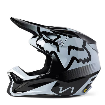 Casco Moto V1 Leed Negro/Blanco Fox